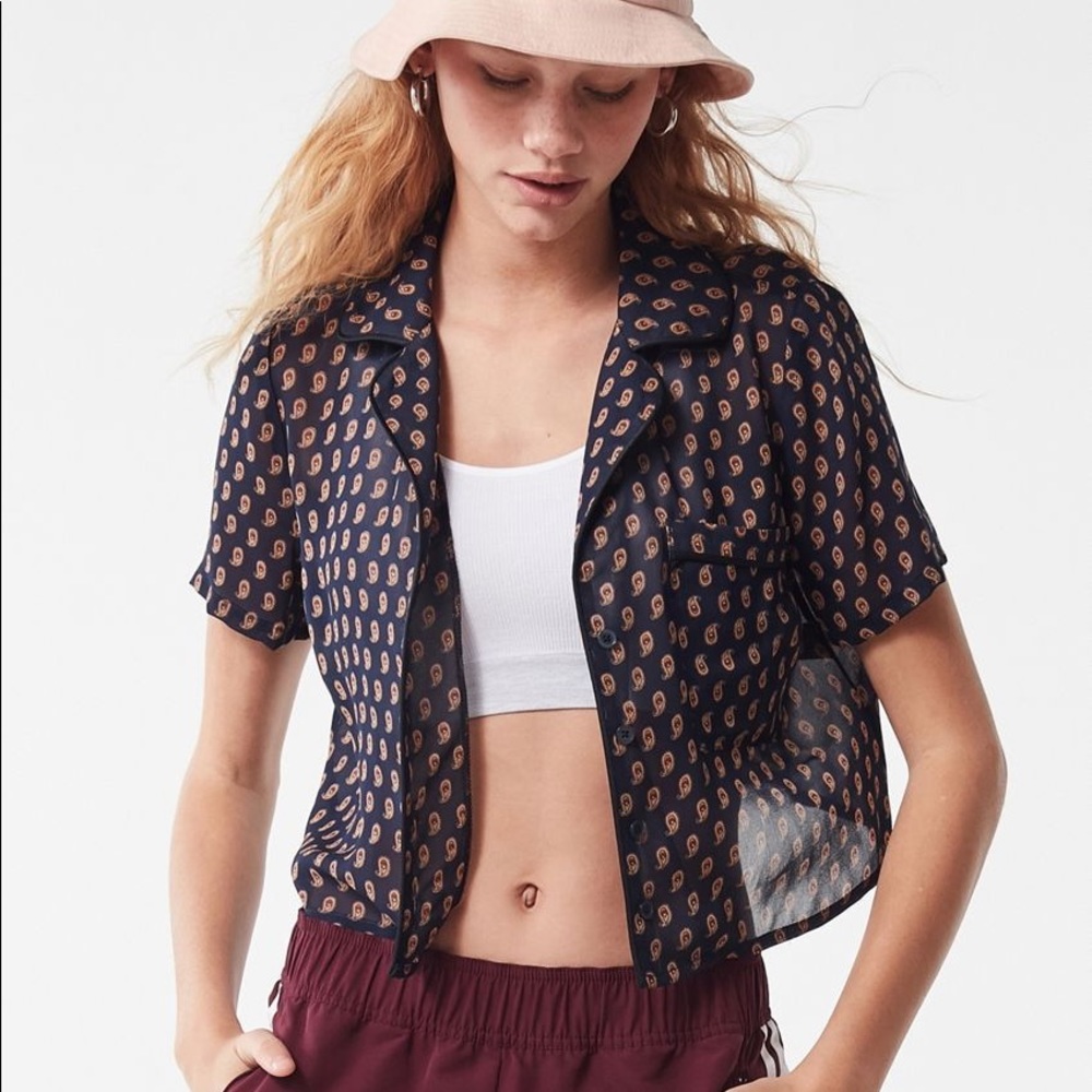 Urban Outfitters Renewal Remnants Patterned Shirt
